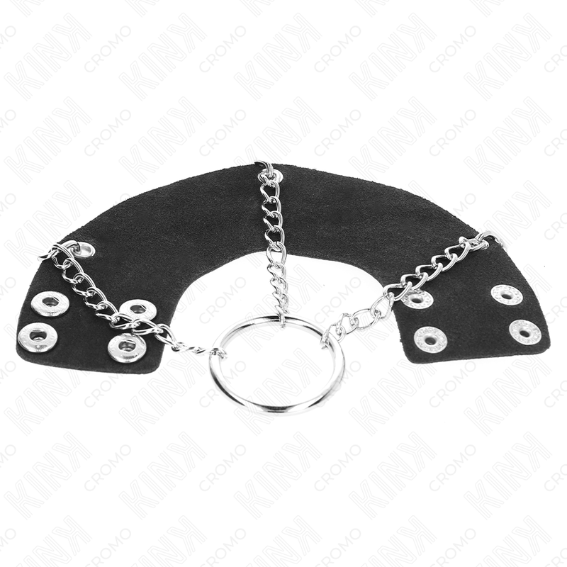 KINK - PENISRING KETTE 4 CM 7 CM METALL MIT LEDERGÜRTEL