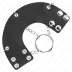 KINK - PENISRING KETTE 4 CM 7 CM METALL MIT LEDERGÜRTEL