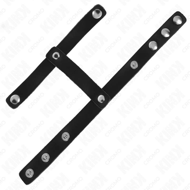 KINK – VERSTELLBARER PENISRING AUS LEDER UND HODENSACKTEILER-RIEMEN