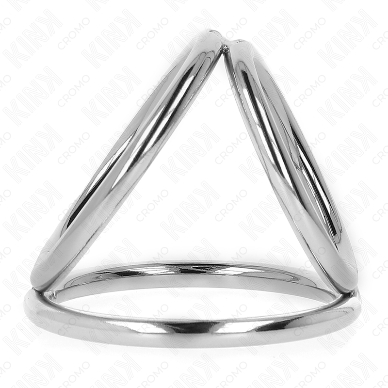 KINK - DREIFACHER CHROM-PENISRING AUS METALL 3,2 CM BIS 4,5 CM