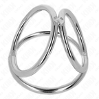 KINK - DREIFACHER CHROM-PENISRING AUS METALL 3,2 CM BIS 4,5 CM