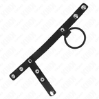 KINK – SILIKON-PENISRING 3,8 CM MIT HODENSEPARATOR UND LEDERBAND 22 X 1,5 CM
