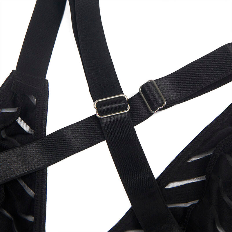 SUBBLIME - 954147 BODY MIT STRUMPFHALTERN SCHWARZ S/M
