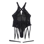 SUBBLIME - 954154 BODY MIT STRUMPFHALTERN SCHWARZ L/XL