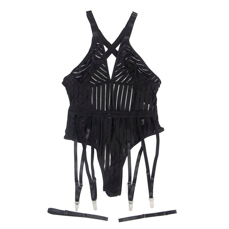 SUBBLIME - 954154 BODY MIT STRUMPFHALTERN SCHWARZ L/XL