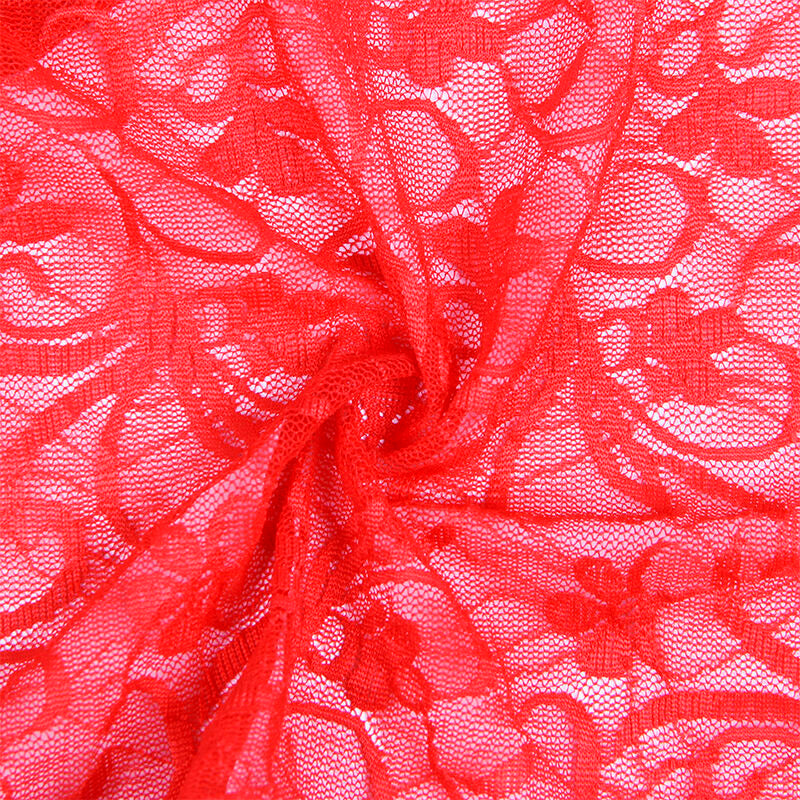 SUBBLIME - 954215 BABYDOLL EN DENTELLE À BRETELLES RÉGLABLES ROUGE L/XL
