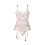 SUBBLIME - 954291 BODY MIT KETTEN + STRUMPFHALTER WEISS L/XL