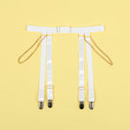 SUBBLIME - 954291 BODY AVEC CHAÎNES + PORTE-JARRETELLES BLANC L/XL