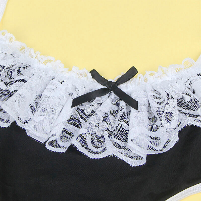 SUBBLIME - 954307 DAMEN-SEXY-KOSTÜM SCHWARZ/WEISS S/M