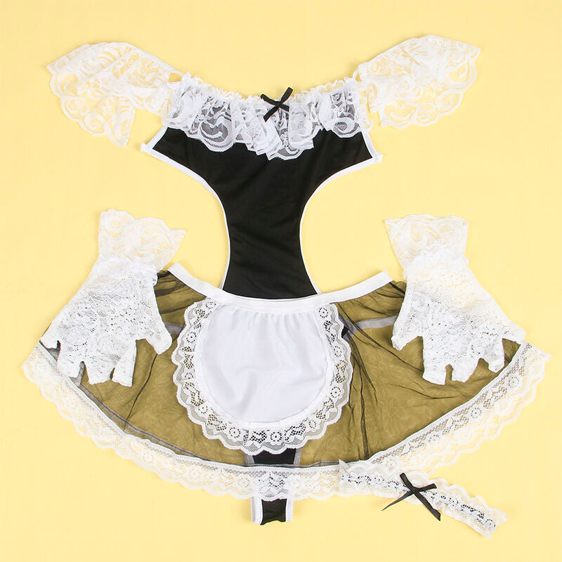 SUBBLIME - 954307 DAMEN-SEXY-KOSTÜM SCHWARZ/WEISS S/M