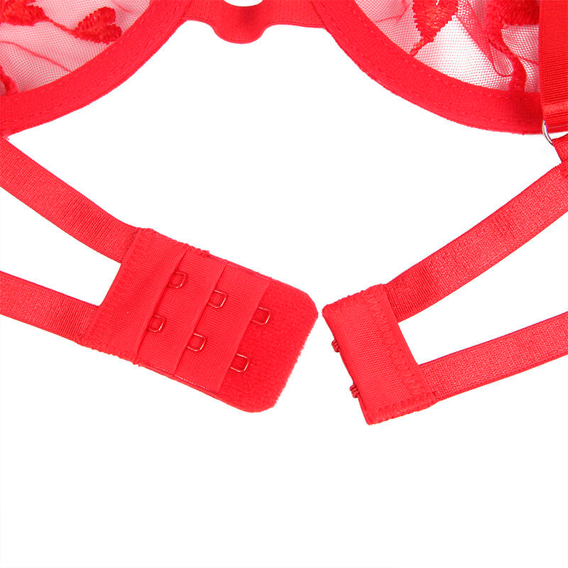 SUBBLIME - 954338 BH + SLIP + STRUMPFHALTER ROTER HERZDRUCK L/XL
