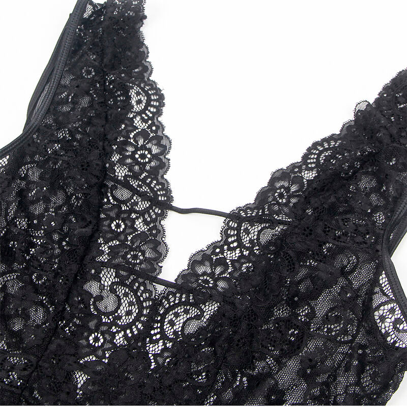 SUBBLIME - 954383 SEXY BODY MIT STRUMPFHALTERN SCHWARZ S/M