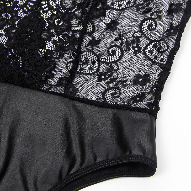 SUBBLIME - 954383 SEXY BODY MIT STRUMPFHALTERN SCHWARZ S/M