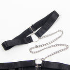 SUBBLIME - 954390 SEXY BODY MIT STRUMPFHALTER SCHWARZ L/XL