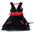 SUBBLIME - 954437 SCHWARZES BONDAGE-SPITZENKLEID L/XL