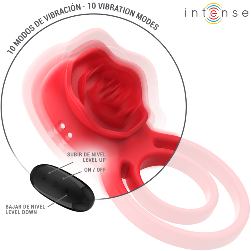 INTENSE - GAIL STIMULATOR ROSA 10 VIBRATIONS ROT FERNBEDIENUNG