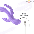INTENSE - MIKO DREIFACH-VIBRATOR HASE & STIMULATOR & ANAL 7 VIBRATIONEN VIOLETT
