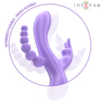 INTENSE - MIKO DREIFACH-VIBRATOR HASE & STIMULATOR & ANAL 7 VIBRATIONEN VIOLETT