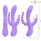 INTENSE - MIKO DREIFACH-VIBRATOR HASE & STIMULATOR & ANAL 7 VIBRATIONEN VIOLETT