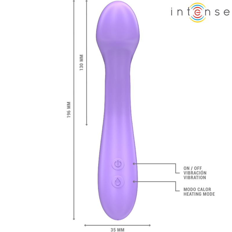INTENSIV - BECKY VIBRATOR 19 CM BEHEIZT 7 VIBRATIONSSTUFEN VIOLETT