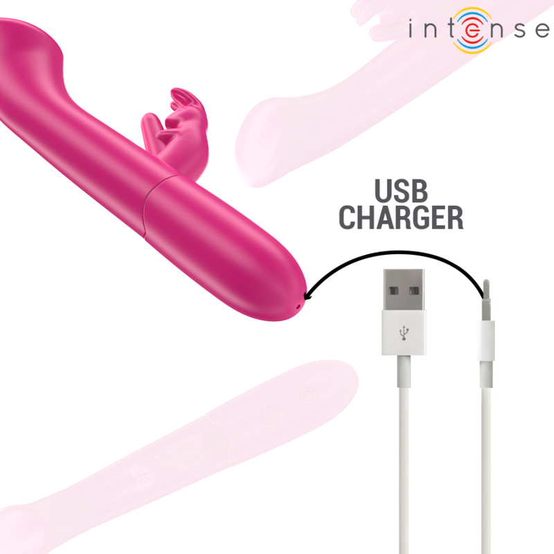 INTENSE - JULIETA RABBIT-VIBRATOR 18,6 CM 10 VIBRATIONEN ROSA