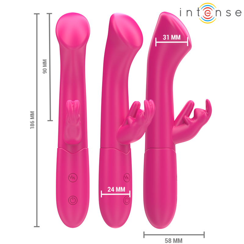 INTENSE - JULIETA RABBIT-VIBRATOR 18,6 CM 10 VIBRATIONEN ROSA