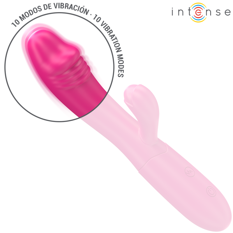 INTENSE - IVY VIBRATOR FLEXIBEL 10 VIBRATIONEN MIT STIMULIERENDER ZUNGE ROSA