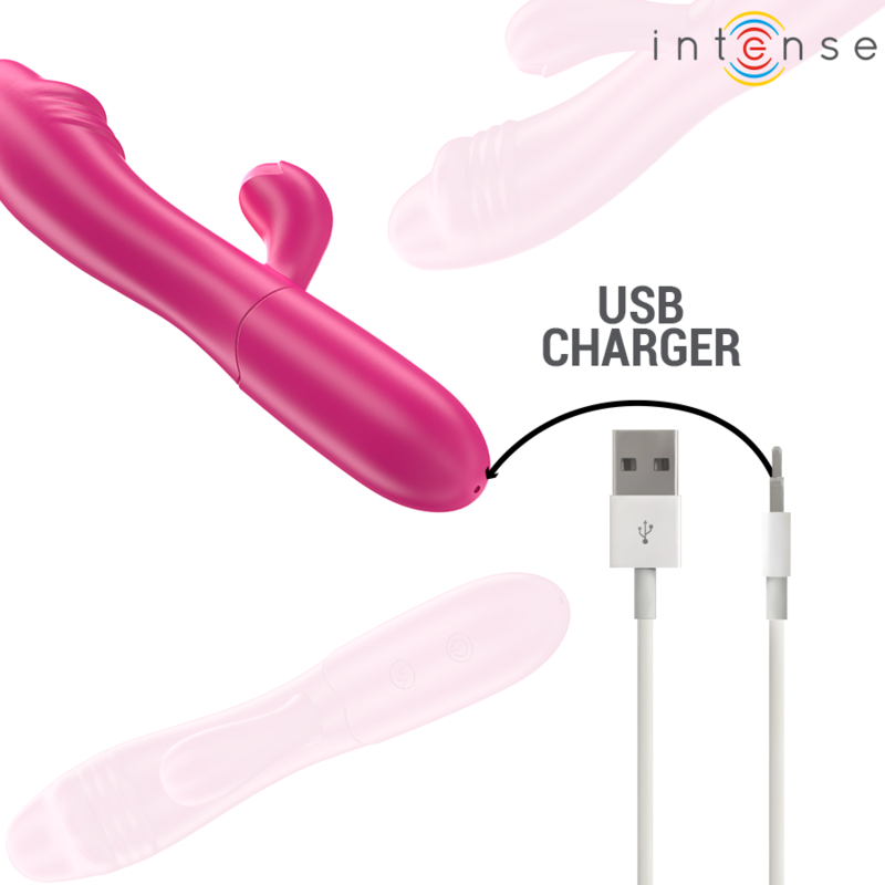 INTENSE - IVY VIBRATOR FLEXIBEL 10 VIBRATIONEN MIT STIMULIERENDER ZUNGE ROSA