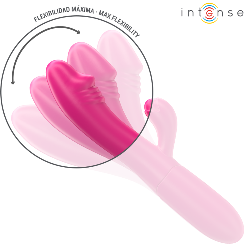 INTENSE - IVY VIBRATOR FLEXIBEL 10 VIBRATIONEN MIT STIMULIERENDER ZUNGE ROSA