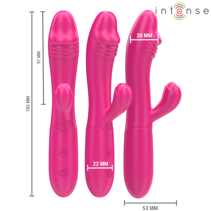 INTENSE - IVY VIBRATOR FLEXIBEL 10 VIBRATIONEN MIT STIMULIERENDER ZUNGE ROSA