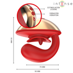 INTENSE - VIBRATEUR & STIMULATEUR MARIAH EN FORME DE U 10 VIBRATIONS ROUGE