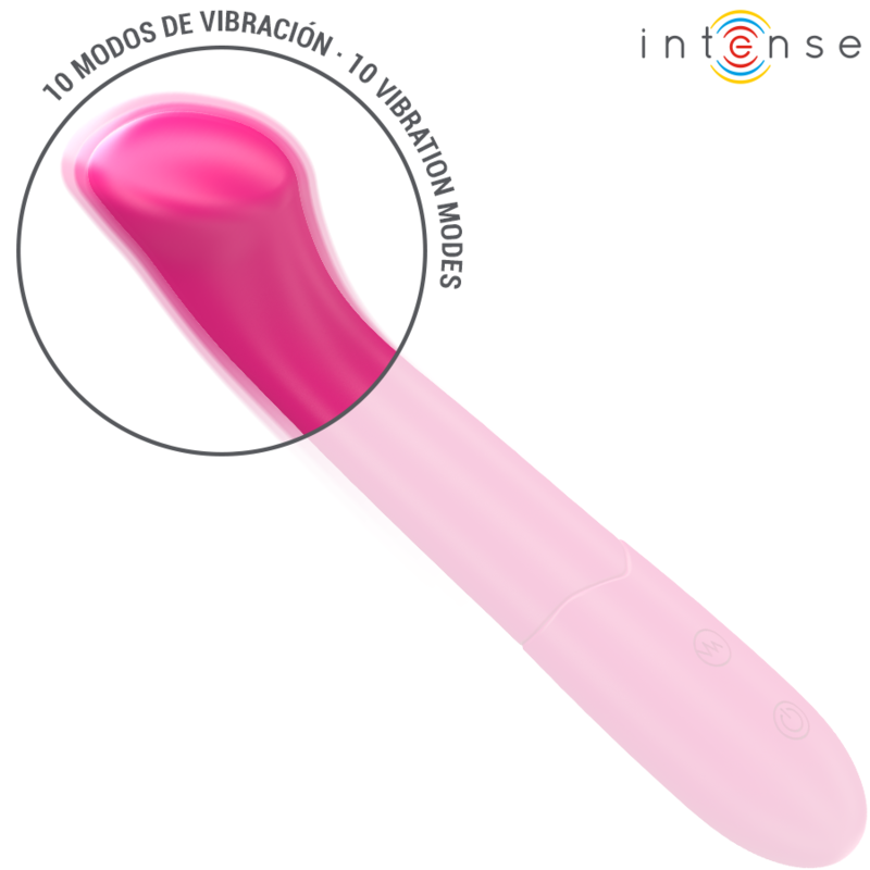 INTENSIV - PATY VIBRATOR 19 CM FLEXIBEL 10 VIBRATIONSSTUFEN MODELL 2 ROSA