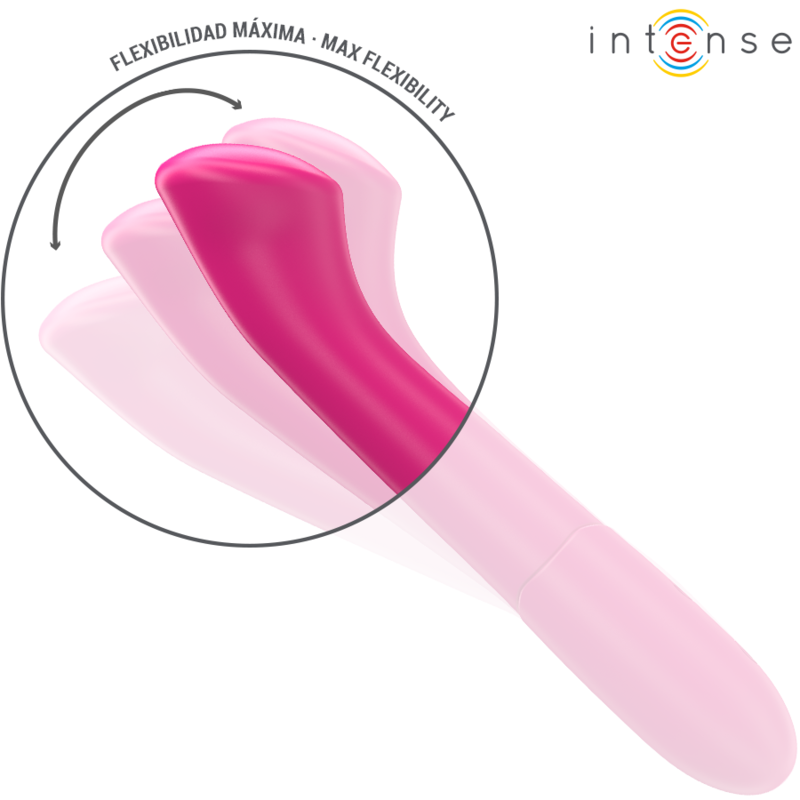 INTENSIV - PATY VIBRATOR 19 CM FLEXIBEL 10 VIBRATIONSSTUFEN MODELL 2 ROSA