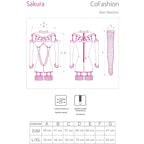 LIVCO CORSETTI FASHION - COMBINAISON SAKURA CF 90357 + GANTS LONGS + PORTE-JARRETELLES NOIR S/M