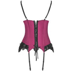 LIVCO CORSETTI FASHION - AGRAFENA CF 90436 KORSETT + STRING BORDEAUX L/XL