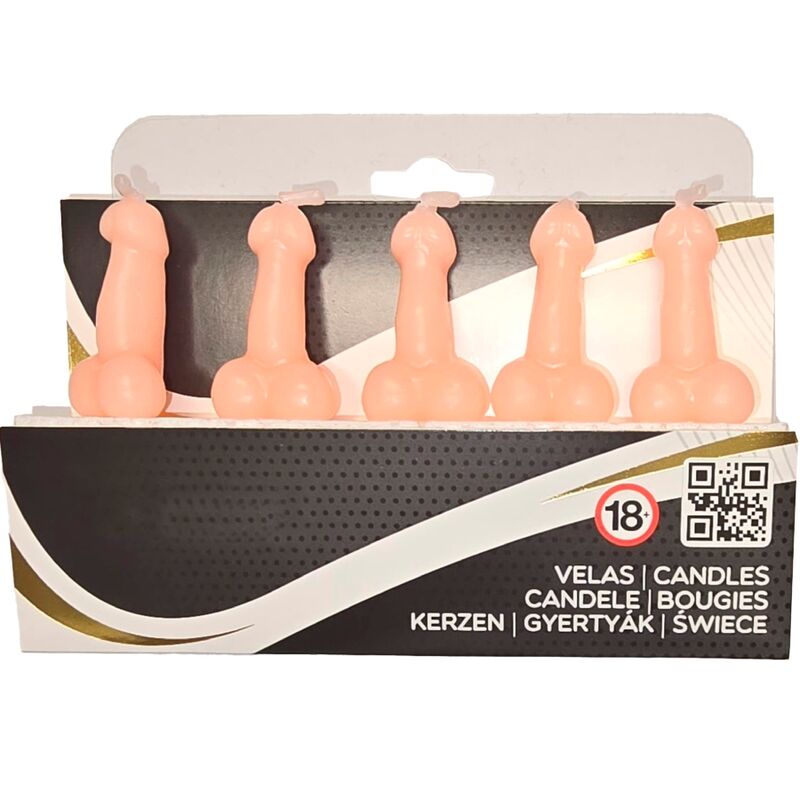 DIABLO PICANTE - 5ER-PACK PENISFÖRMIGE KERZEN