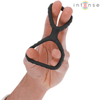 INTENSE - DEWEY DOPPEL-PENISRING AUS SCHWARZEM SILIKON MODELL 2