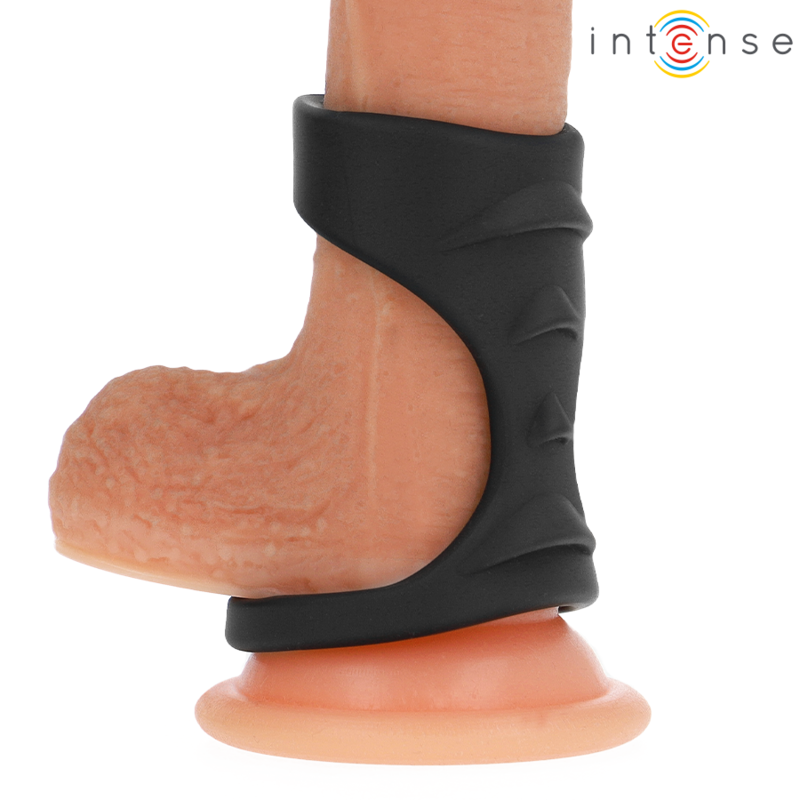 INTENSE - THEO DOPPELTER PENISRING SILIKON SCHWARZ MODELL 3