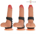 INTENSE - THEO DOPPELTER PENISRING SILIKON SCHWARZ MODELL 3