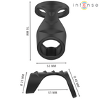 INTENSE - THEO ANNEAU PÉNIS DOUBLE SILICONE NOIR MODÈLE 3