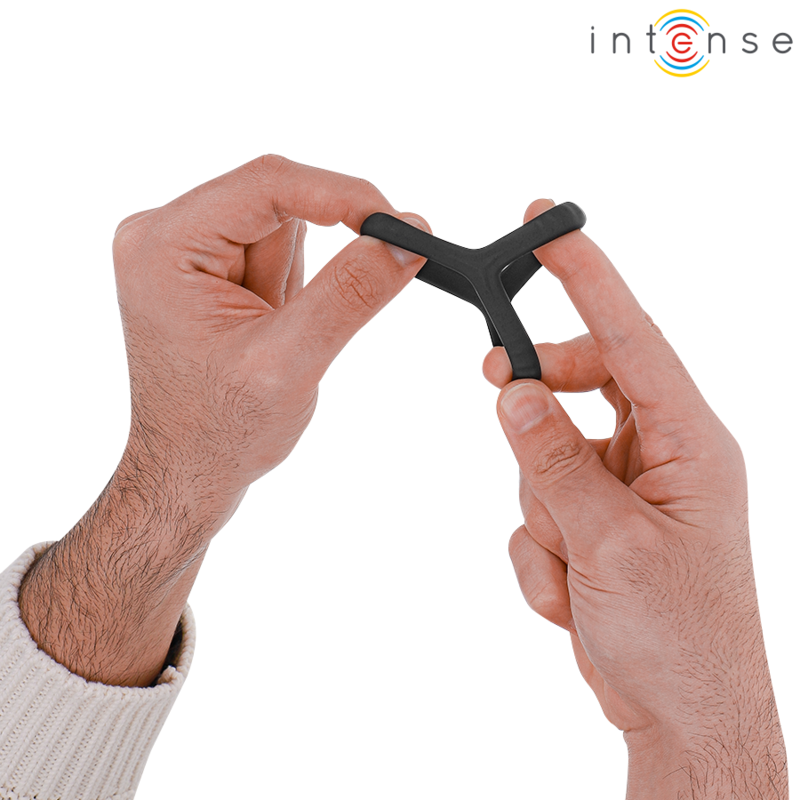 INTENSE - CARSON DOPPELTER SILIKON-PENISRING SCHWARZ MODELL 4
