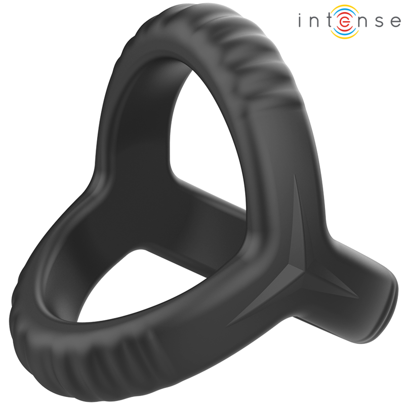 INTENSE - CARSON DOPPELTER SILIKON-PENISRING SCHWARZ MODELL 4