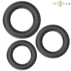 INTENSE - HUGH 3 BASALE PENISRINGE AUS SILIKON SCHWARZ
