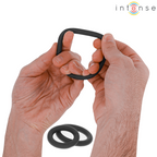 INTENSE - HUGH 3 BASALE PENISRINGE AUS SILIKON SCHWARZ