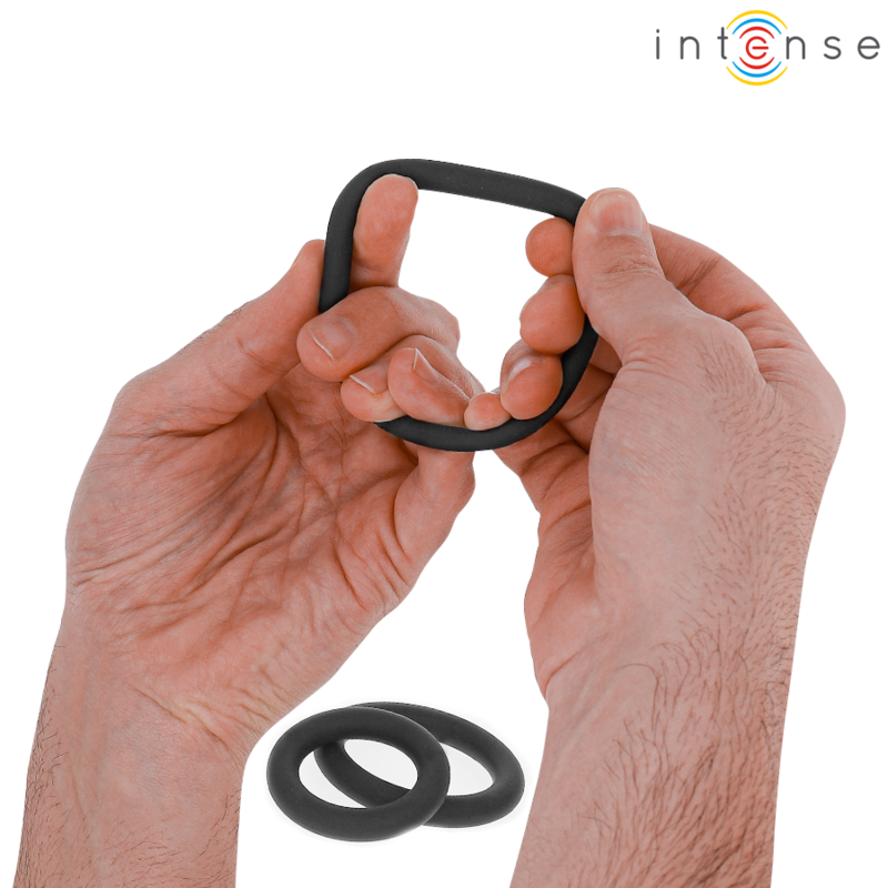 INTENSE - HUGH 3 BASALE PENISRINGE AUS SILIKON SCHWARZ