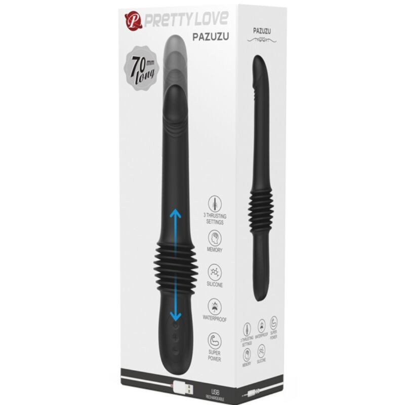 PRETTY LOVE - VIBRATOR PAZUZU 3 SCHUBMODI SCHWARZ