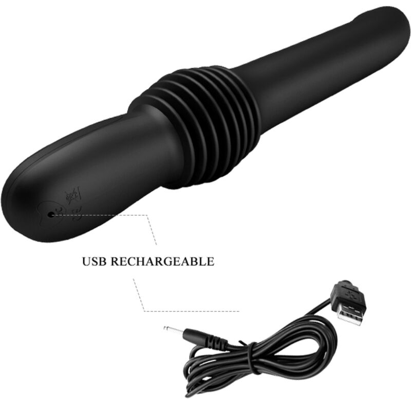 PRETTY LOVE - VIBRATOR PAZUZU 3 SCHUBMODI SCHWARZ