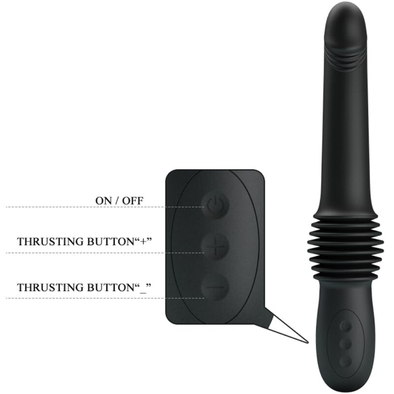 PRETTY LOVE - VIBRATOR PAZUZU 3 SCHUBMODI SCHWARZ