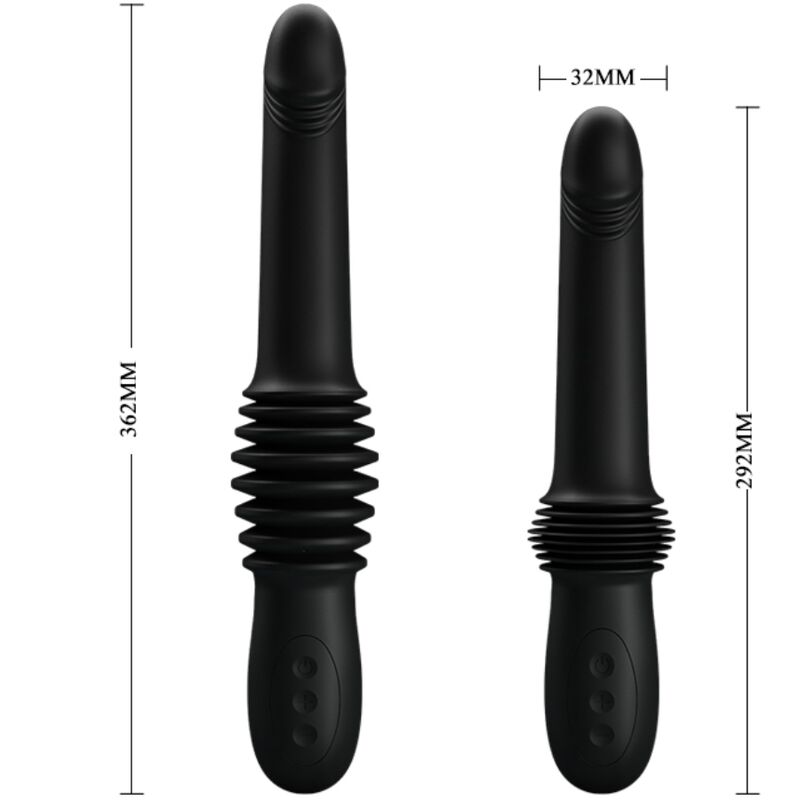 PRETTY LOVE - VIBRATOR PAZUZU 3 SCHUBMODI SCHWARZ