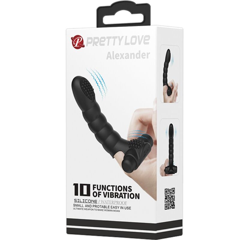 PRETTY LOVE - FINGERVIBRATOR ALEXANDER 10 VIBRATIONEN SCHWARZ